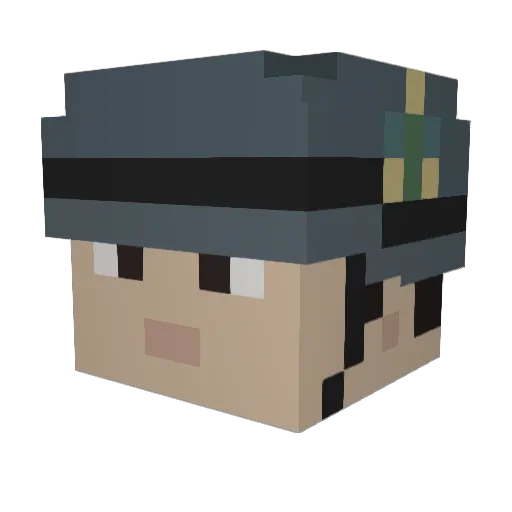 xenient Minecraft avatar head, 3D render
