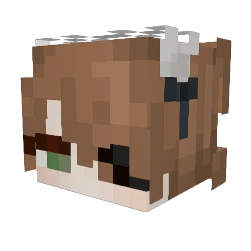xenowurm Minecraft avatar head, 3D render