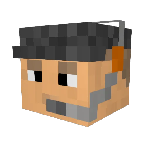 xephyrious Minecraft avatar head, 3D render