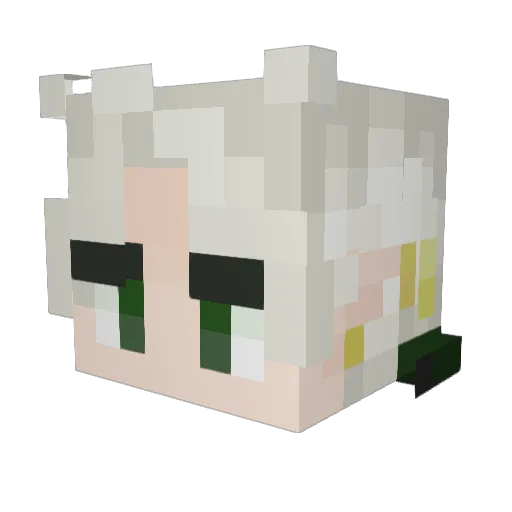xepper_ Minecraft avatar head, 3D render