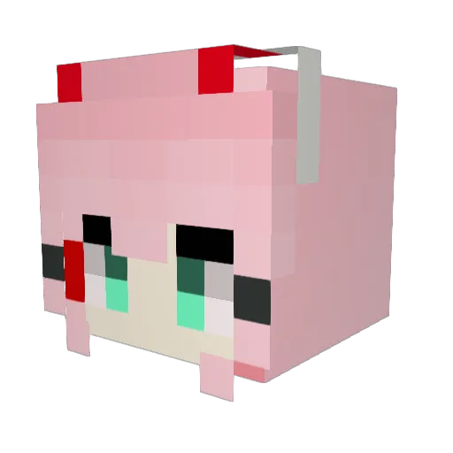 xerkusXD Minecraft avatar head, 3D render
