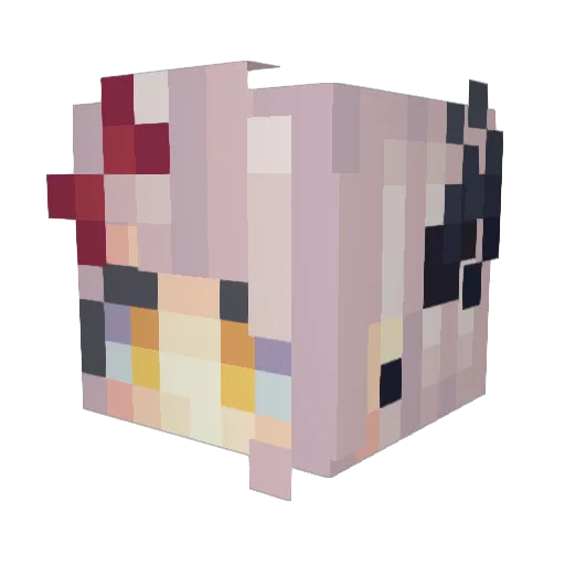 xernaya Minecraft avatar head, 3D render