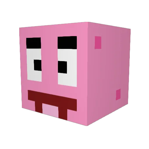 xero01 Minecraft avatar head, 3D render