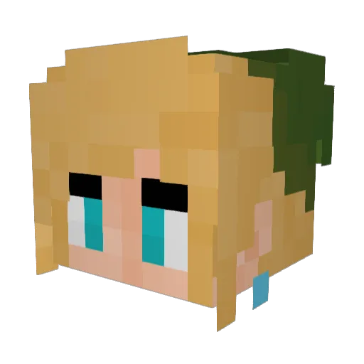 xero_exists Minecraft avatar head, 3D render