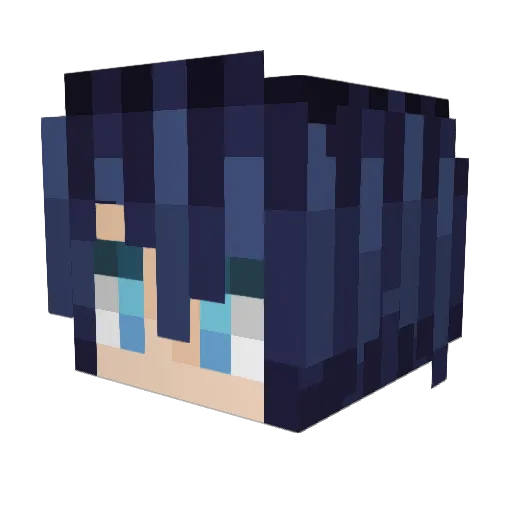 xertsuji Minecraft avatar head, 3D render