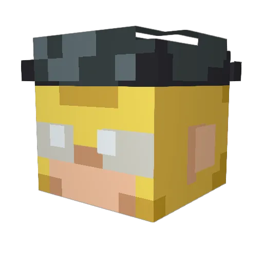 xertza Minecraft avatar head, 3D render