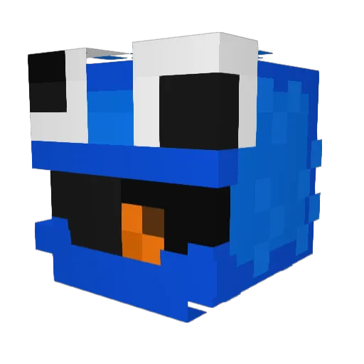 xeualo Minecraft avatar head, 3D render