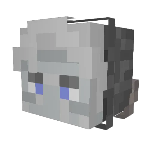 xeuit Minecraft avatar head, 3D render