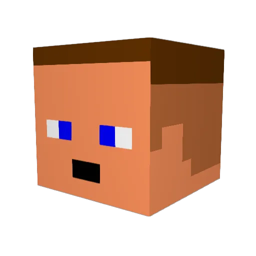 xeus___ Minecraft avatar head, 3D render