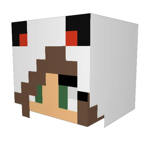 xevilpizza Minecraft avatar head, 3D render