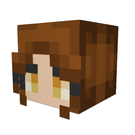 xeyna Minecraft avatar head, 3D render