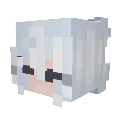 xfL4v14x Minecraft avatar head, 3D render