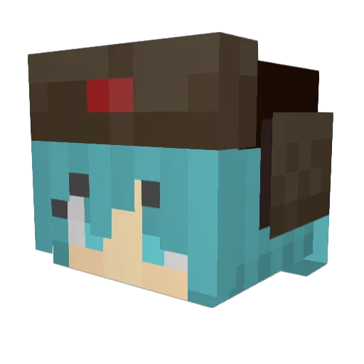 xf_kn Minecraft avatar head, 3D render