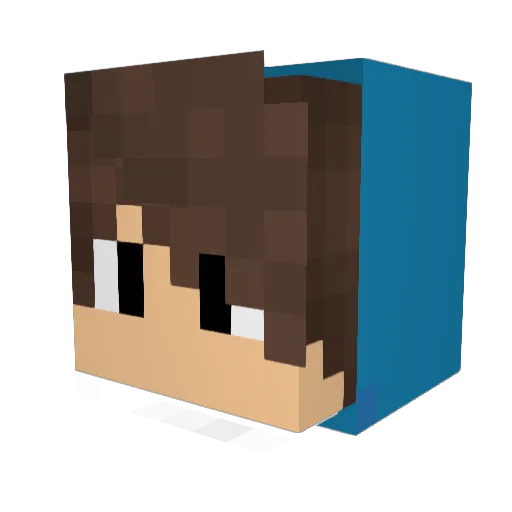 xfabix Minecraft avatar head, 3D render