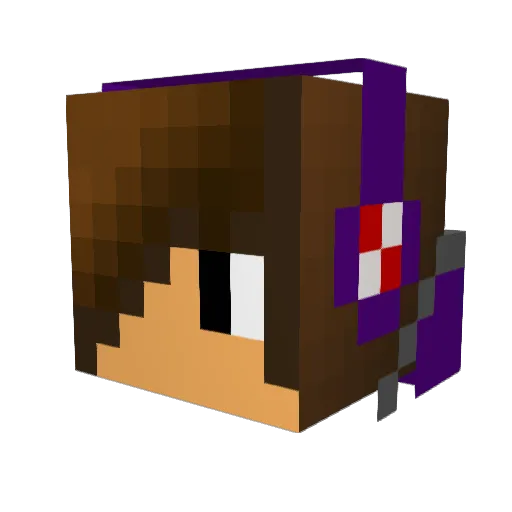 xfayer Minecraft avatar head, 3D render