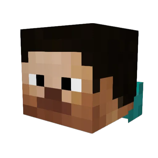 xfeat Minecraft avatar head, 3D render