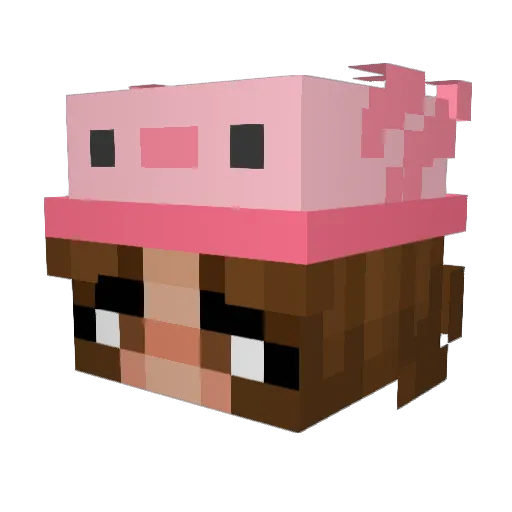 xfennex Minecraft avatar head, 3D render