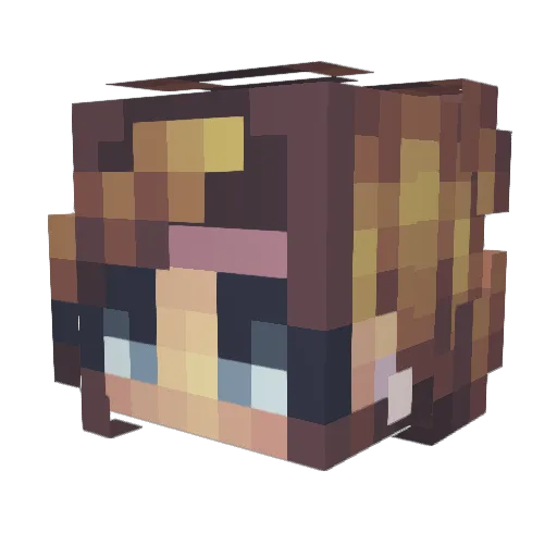 xfestino Minecraft avatar head, 3D render