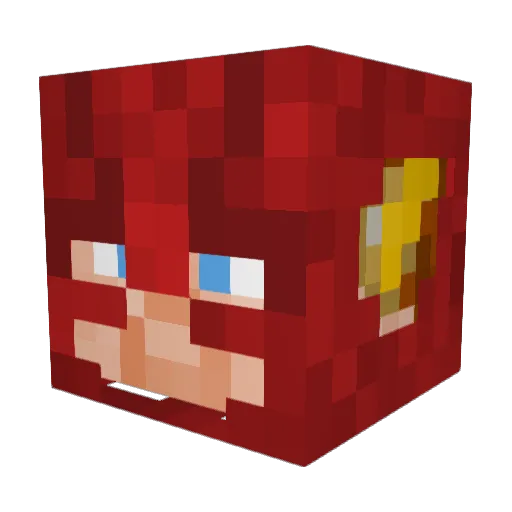 xflash_11 Minecraft avatar head, 3D render