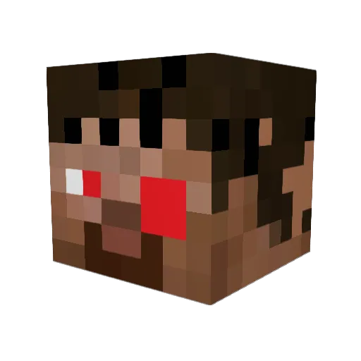 xfrijolx Minecraft avatar head, 3D render