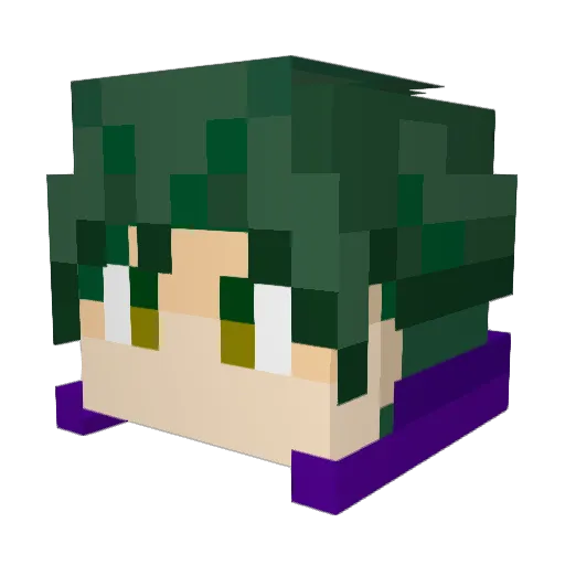 xfxd Minecraft avatar head, 3D render