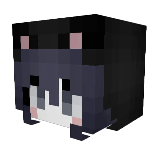 xg_ Minecraft avatar head, 3D render
