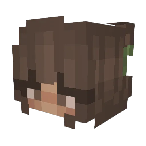 xgabeu Minecraft avatar head, 3D render