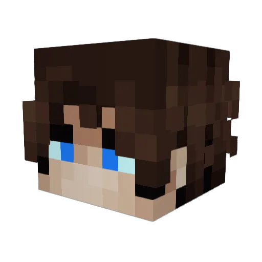 xgio Minecraft avatar head, 3D render