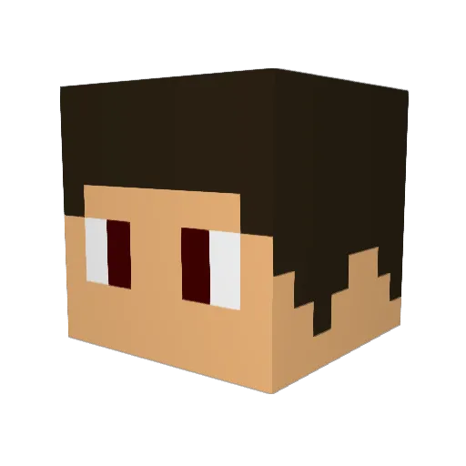 xhaeffer Minecraft avatar head, 3D render