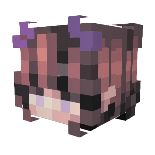 xhafiox Minecraft avatar head, 3D render
