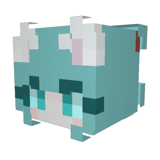 xhanten Minecraft avatar head, 3D render