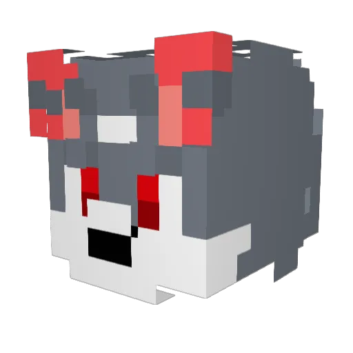 xhaohao Minecraft avatar head, 3D render