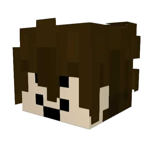 xhcqv Minecraft avatar head, 3D render