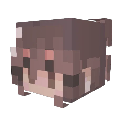 xheana Minecraft avatar head, 3D render