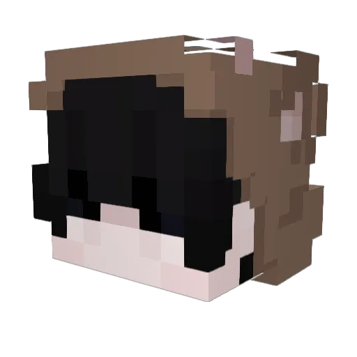 xhesko Minecraft avatar head, 3D render