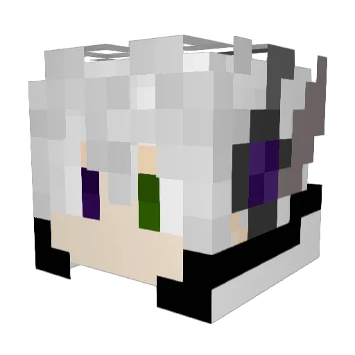 xhiashu Minecraft avatar head, 3D render