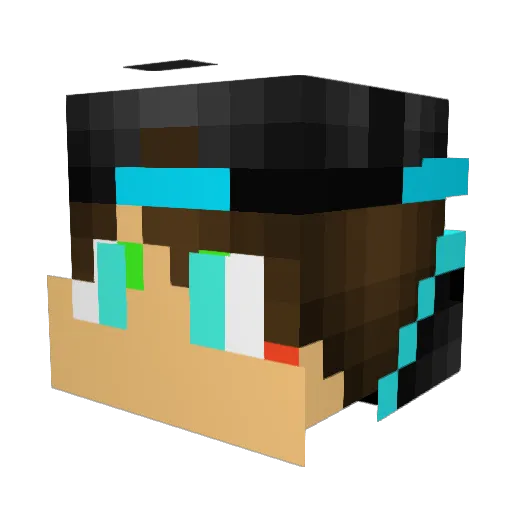 xhydr0x Minecraft avatar head, 3D render