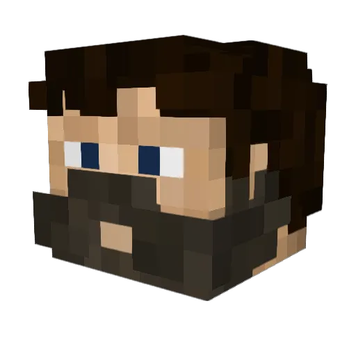 xi3BADI Minecraft avatar head, 3D render