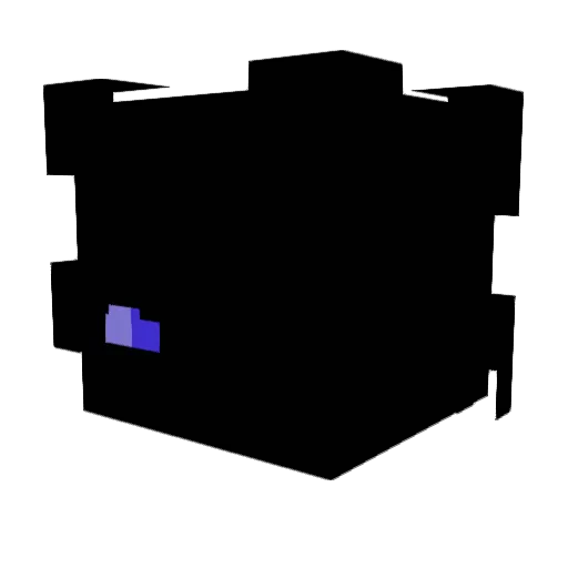 xi3n Minecraft avatar head, 3D render