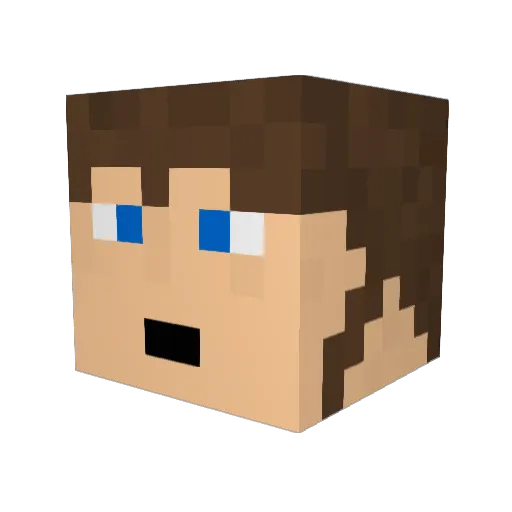 xiClaYMaNix Minecraft avatar head, 3D render