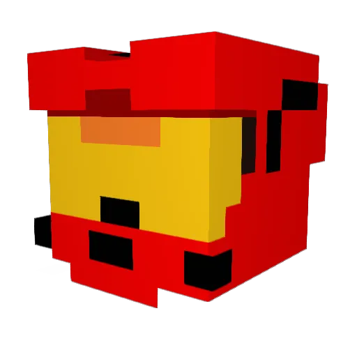 xiKeee Minecraft avatar head, 3D render