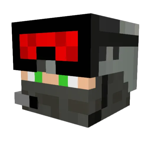 xiLEGACYix Minecraft avatar head, 3D render