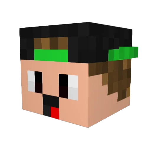 xiTzJan Minecraft avatar head, 3D render