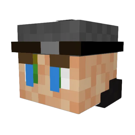 xi_Grave Minecraft avatar head, 3D render