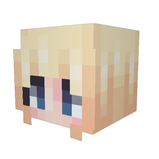 xi_xi_zi Minecraft avatar head, 3D render