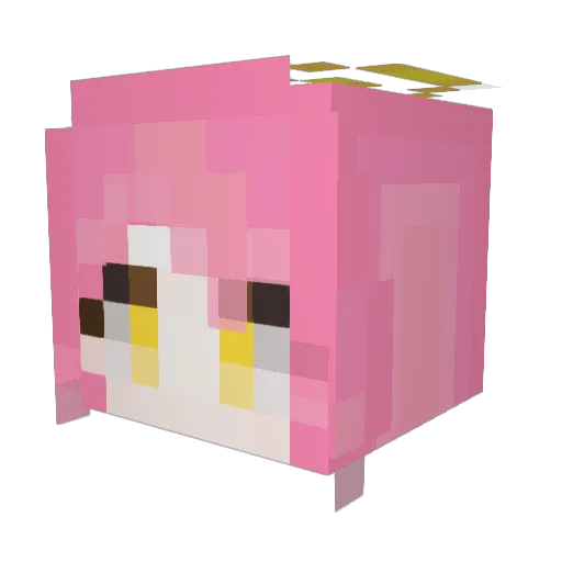xia_0415 Minecraft avatar head, 3D render