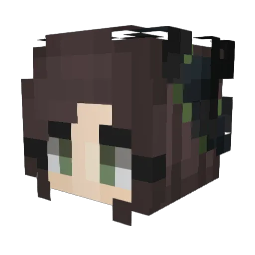 xia_hai Minecraft avatar head, 3D render