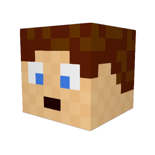 xiab37 Minecraft avatar head, 3D render