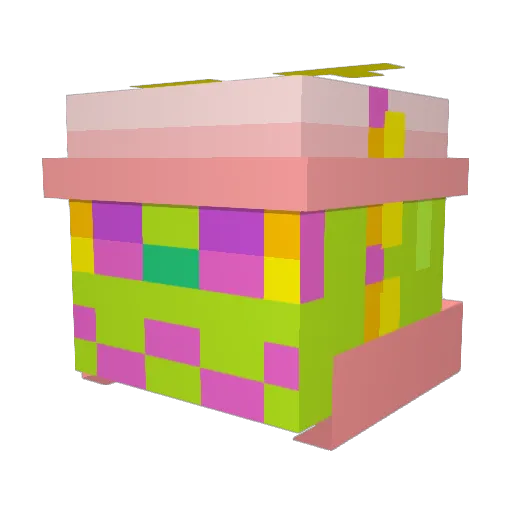 xiadenda Minecraft avatar head, 3D render