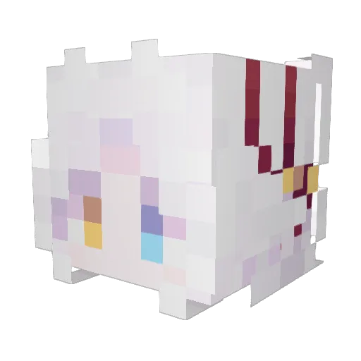 xiahanve Minecraft avatar head, 3D render